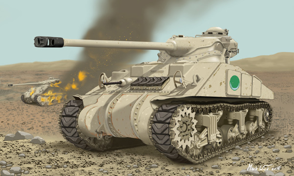 militaire Dragon Sherman Tourelle AMX Egyptien