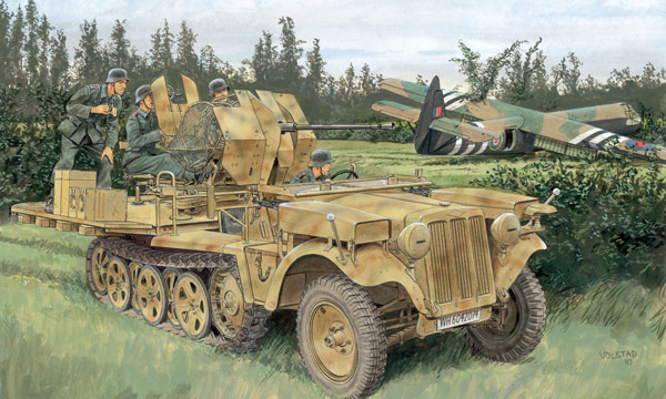 militaire Dragon Sd.Kfz.10/5 et FlaK 38