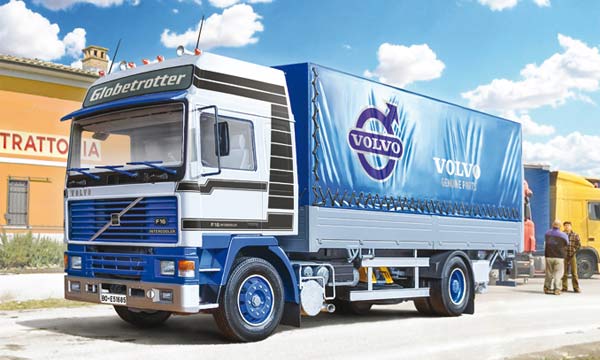 camion Italeri Volvo FH16 b&acirc;ch&eacute; avec hayon