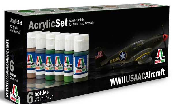 peinture Italeri Set Peintures Avions USAAF 2GM