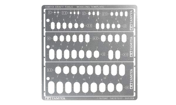 outillage Tamiya Gabarits Gravure Rect. Arrondis